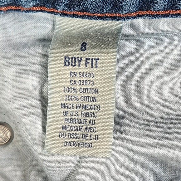 American Eagle Outfitters Boy Fit Jeans Womens 8 (30x29) Blue Distressed Denim - Picture 16 of 16